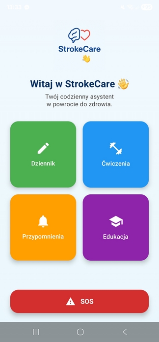 Aplikacja StrokeCare – ilustracja