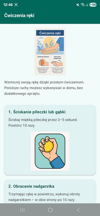 Ilustracja aplikacji StrokeCare – wsparcie emocjonalne