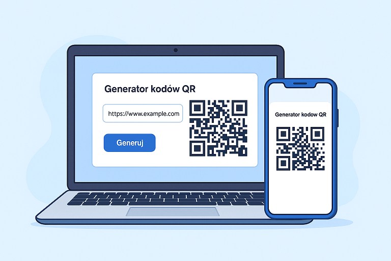 Generator kodów QR – podgląd działania narzędzia
